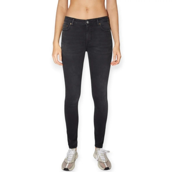 Acne Studios Skin 5 Skinny Jeans in "Used Black" Ankle Crop 26 (2) - Picture 16 of 16